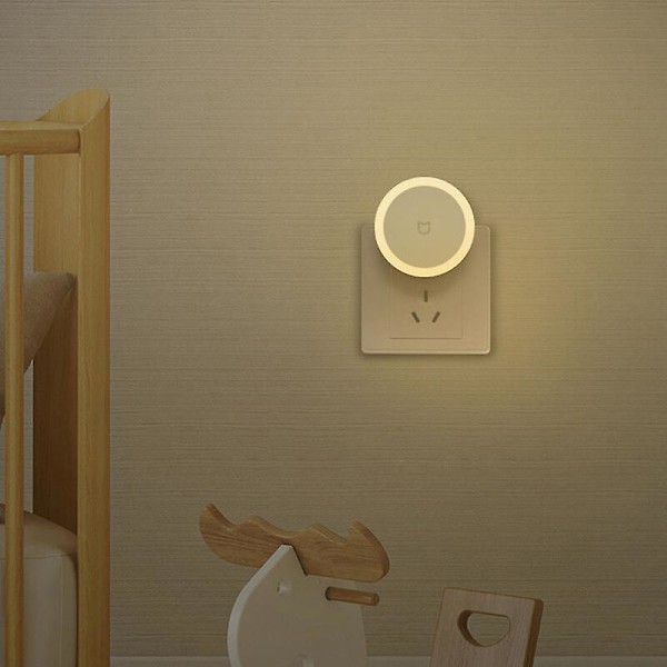 LED-nattlampa med stickkontakt och ljussensor för barnrum, badrum, 1-pack