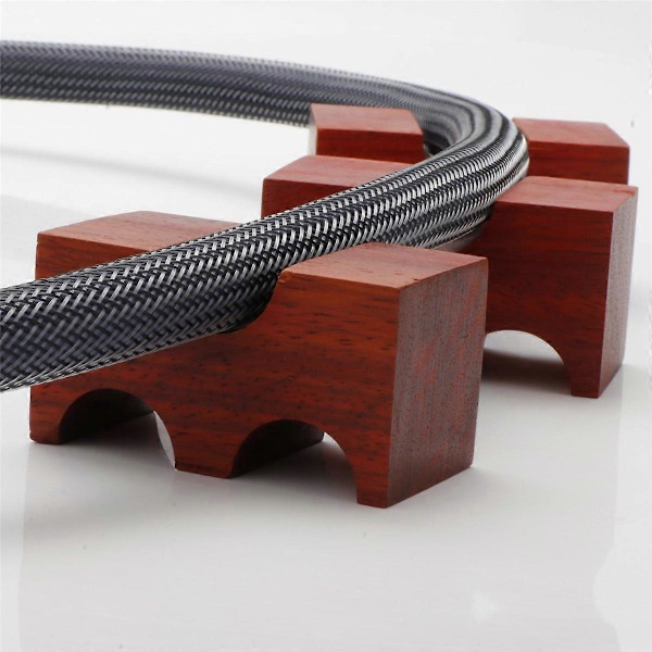 HiFi Rose Træ Wire Beslag Linje Support Kabel Stand Holder