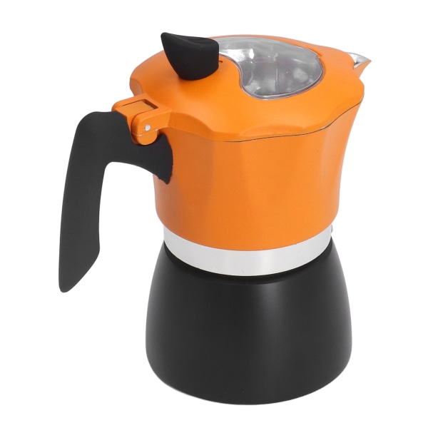 Kaffemaskine 150ML Klassisk italiensk stil dobbeltfarvet aluminium Moka komfur kaffemaskine til rejsehjemmekontor