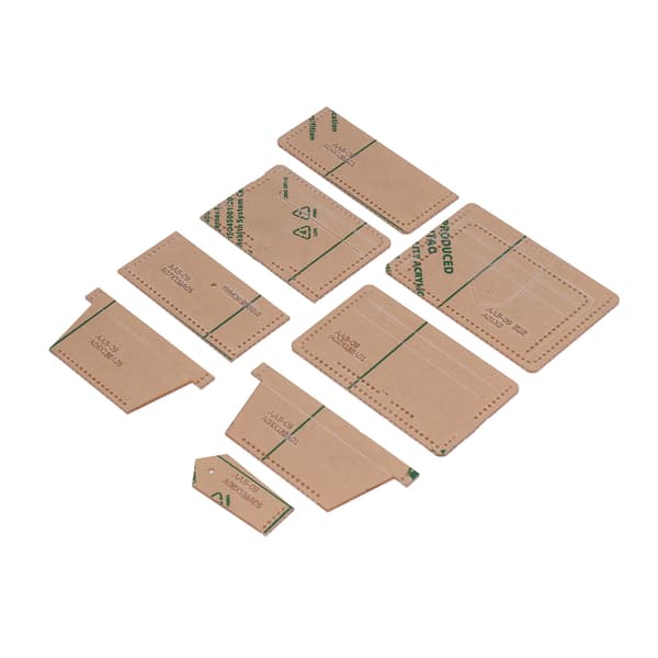 Plånboksstencil Klar Akryl Plånboksmönstermall för DIY Läderhantverk Julklapp