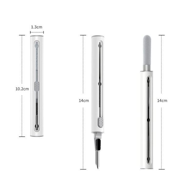 Bluetooth Earbuds Cleaning Pen Multifunktionshörlurar Case Rengöringsverktyg för IOS Earbuds 3 Svart