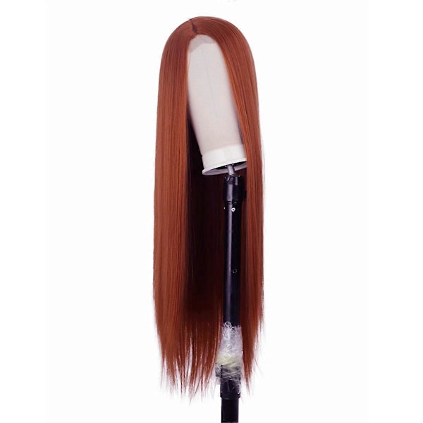 32 tommer lang lige highlight lace frontal paryk cosplay paryk
