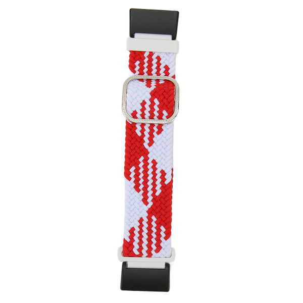 Elastisk urløkkebånd til Redmi Watch 2 Justerbart legeringsstik vævet nylon sportsurbånd Rød hvid