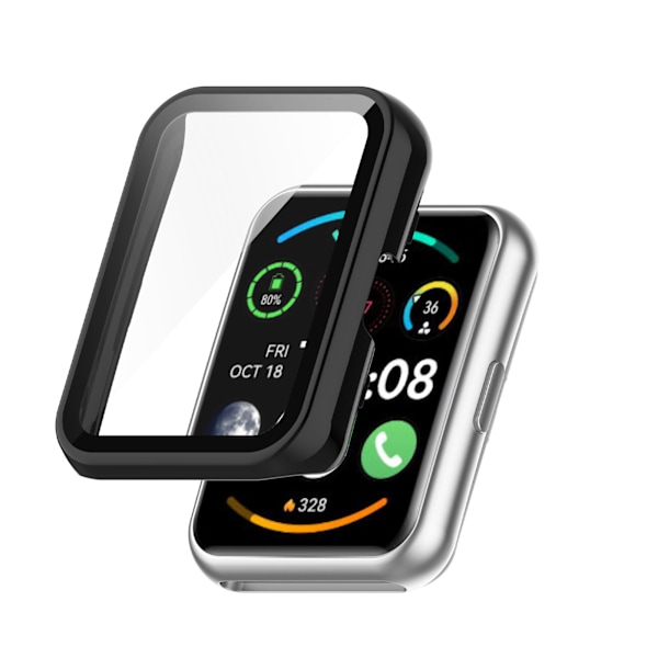 Skärmskydd för klocka, hög känslighet, ergonomiskt TPU-fodral med fullt skydd för Huawei Fit2 Watch, svart