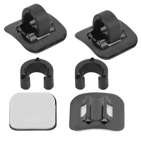 CANSUCC 4 stk. Cykelbremsekabelrør Guide Skifter Adapter Cykelramme C Spænde (sort)