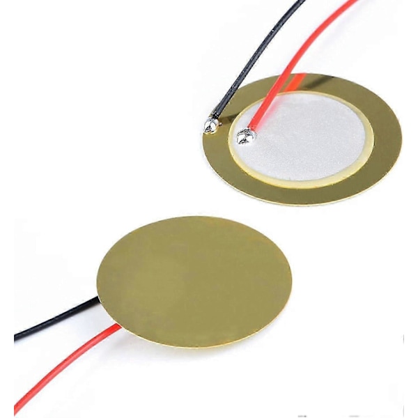 30 st Piezoelement Summer, 27 mm Piezo Akustiska Pickuper, Piezo Konverterelement, Discpickuper, Pickup Summer, Piezo Trigger Summer