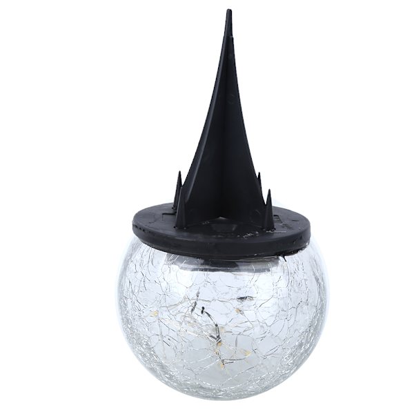 Vattentät solcellslampa i glas med sprickor, markspiklampa för trädgård, gård, gångväg, landskapsdekoration