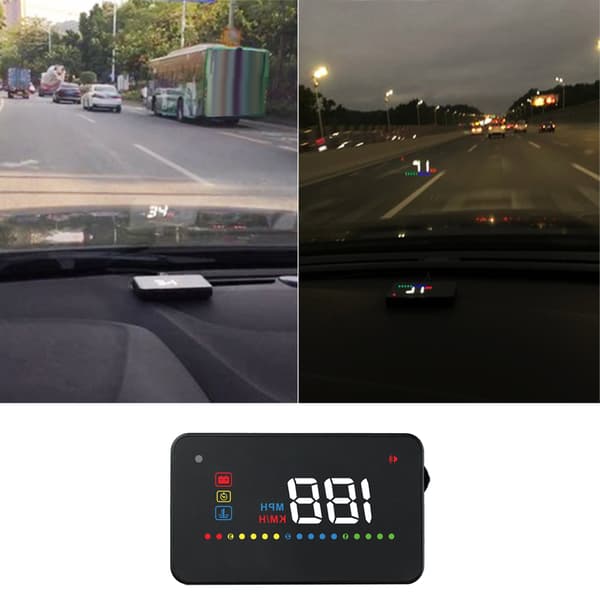 Digitalt speedometerdisplay HUD-speedometer Overhastighedsalarm Træthedskørseladvarsel Bærbar Universal til køretøjer