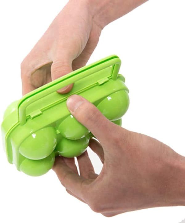 15.5*15*7CM-Portable Egg Boxes for 6 Eggs - Plastoppbevaringsboks for Camping, Piknik