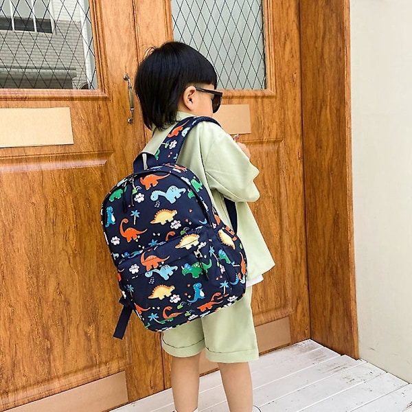 Barnryggsäck för förskola pojke och flicka söt trevlig unisex skolväska grön