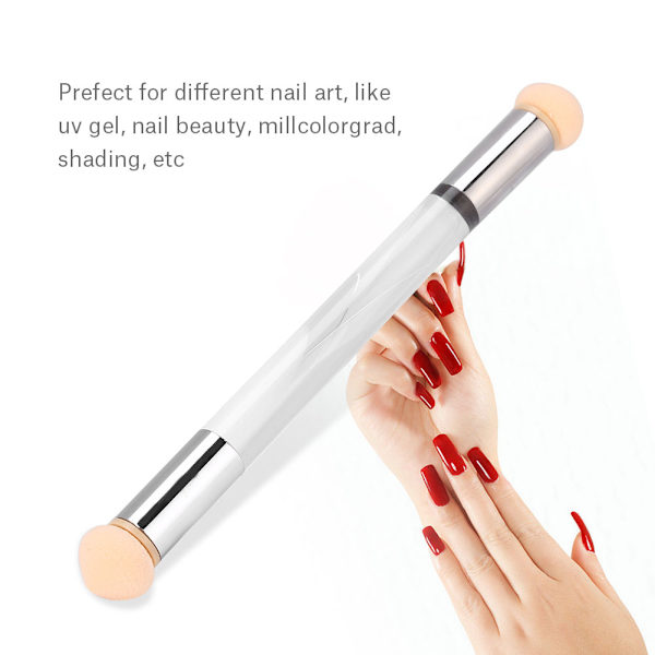 Kaksipäätä UV- nail art , gradienttivarjostuskynäsivellin, 4 ylimääräistä sienipäätä, läpinäkyvä