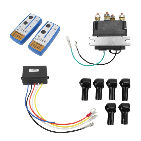 Professionelt elektrisk spilrelæ, pulverlakeret sort overflade, DC 12V 250A til 2000lb‑5000lb ATV UTV