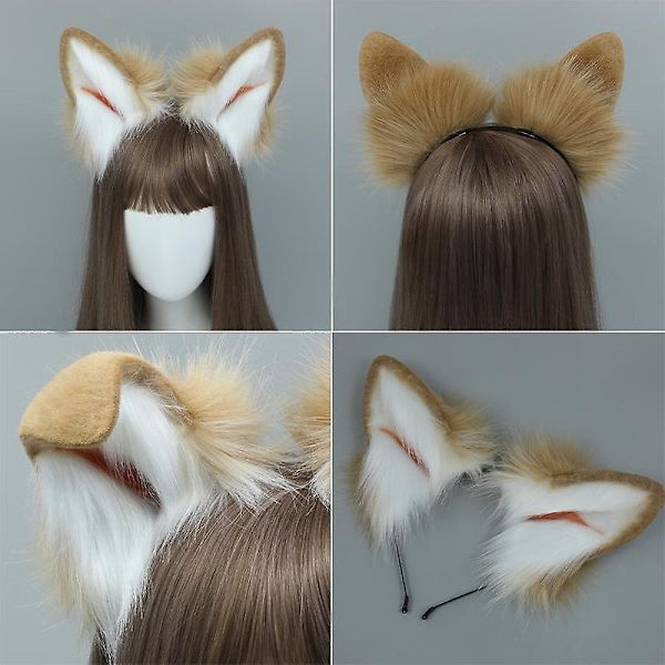 Sød Dyre Cosplay Pandebånd til Halloween - Simulerede Dyreører