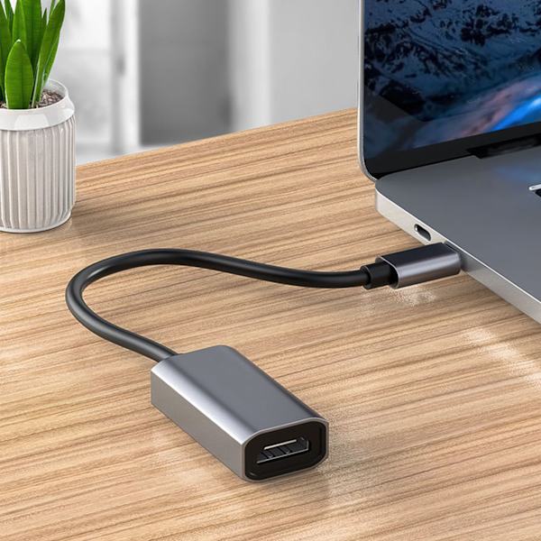 Typ C till HD-adapter i legering Nickelpläterad port Stabil överföring USB C till 4K-adapter för bärbar dator surfplatta telefon