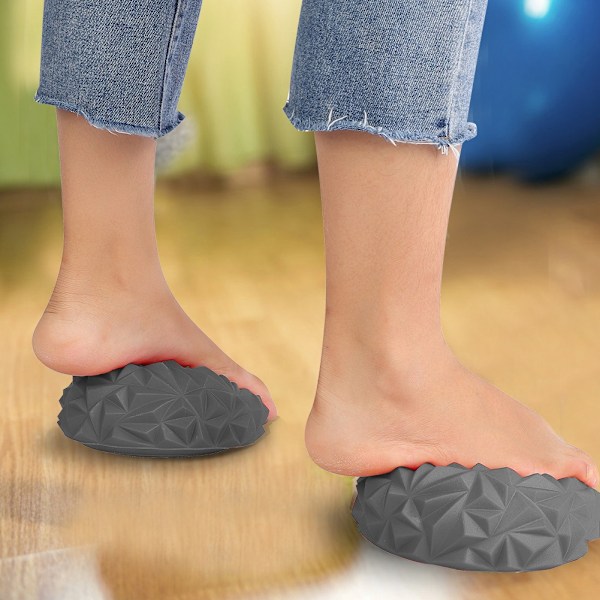 PVC Bold Stress Relief Yoga Massager Halvcirkel Fodmassage Bolde Muskelafspændingssølv