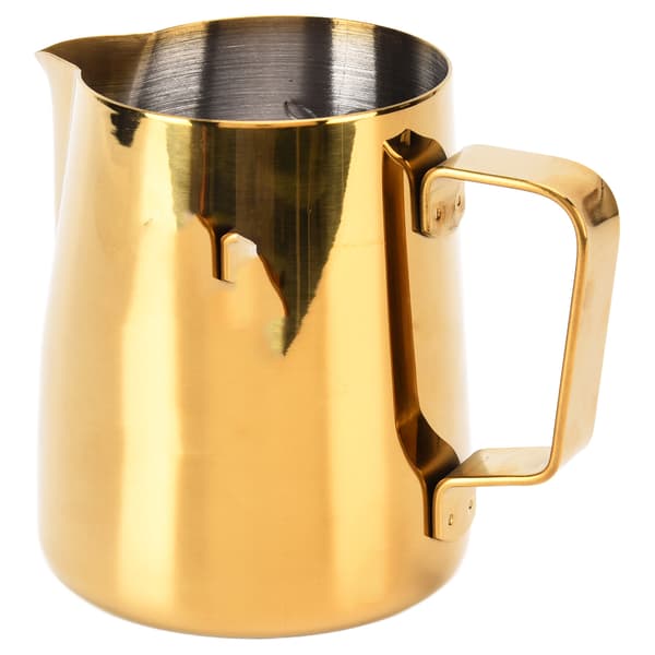380ML Kaffekande Kop Lys Guld Rustfrit Stål Kaffe Mælkeskummerkop til Restaurant Hjemmebar