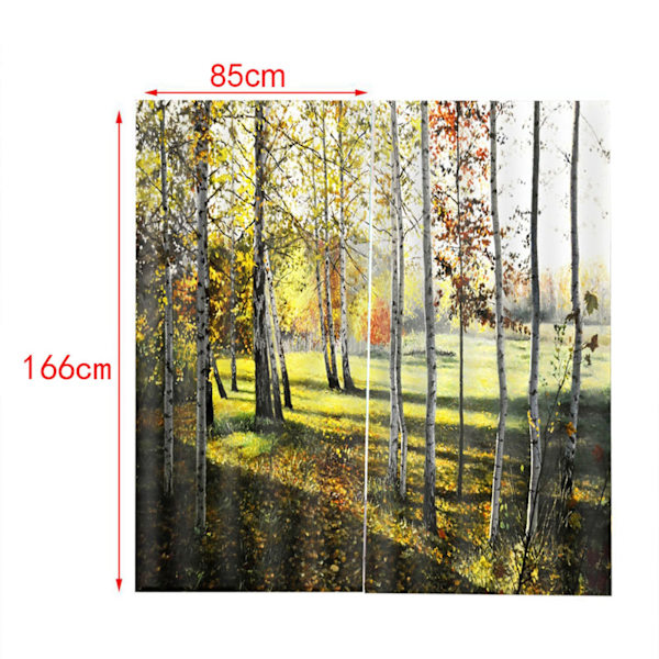 Moderne stue soveværelse høj kvalitet vindue fuld skygge tryk gardin (170*200cm)