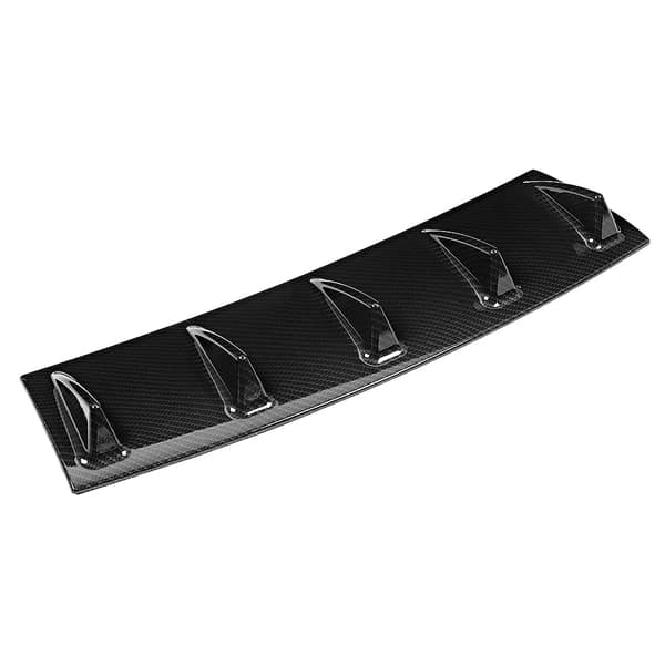 Universal Bagkofanger Læbe Diffuser 5 Fin ABS Kulfiber Tekstur 584mm/23in