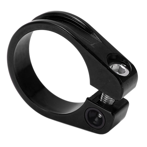 Sadelstolpeklämma i aluminiumlegering 31,8 mm CNC-skärning Ergonomisk ihålig design Cykelstolpeklämma Svart