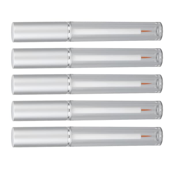 5 st 3 ml tom mascara tub transparent aluminiumlock tomma behållarflaskor med gummipropp för resor camping