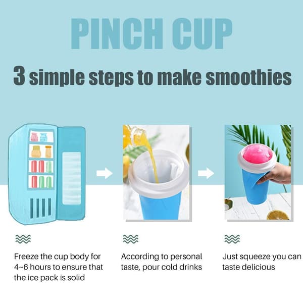 Slushy Maker Bärbar Reseiskopp DIY Hemlagad Frysdrickskopp Varm Sommar Kylkopp för Barn