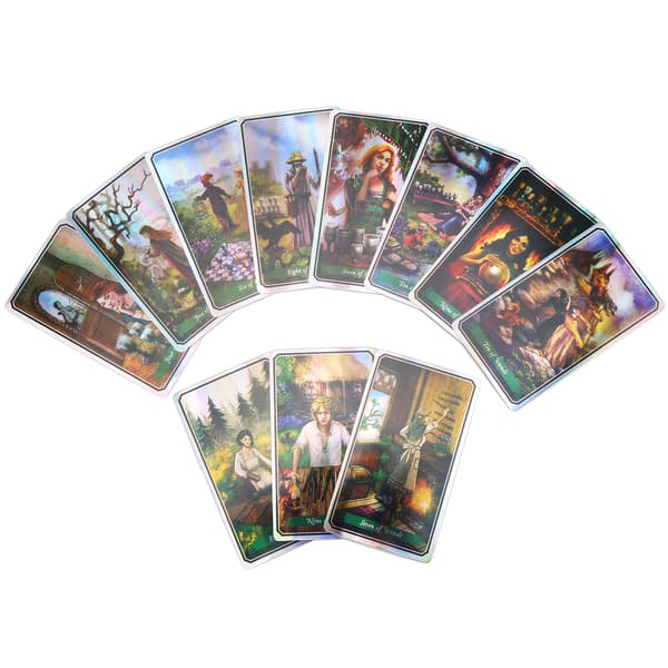 78st Tarotkortlek Engelska Ödesdivination Spådom Spelkort för Familj Vänner Fest