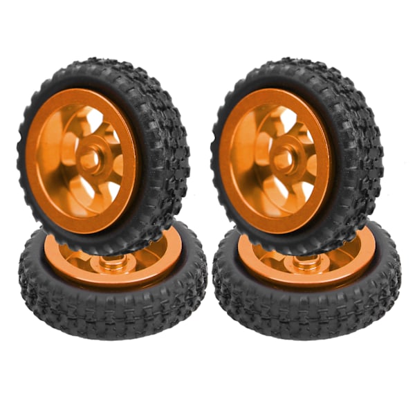 RC metallhjulnav med gummidäckset för WLtoys K989 fjärrstyrda bilar 1/28 orange