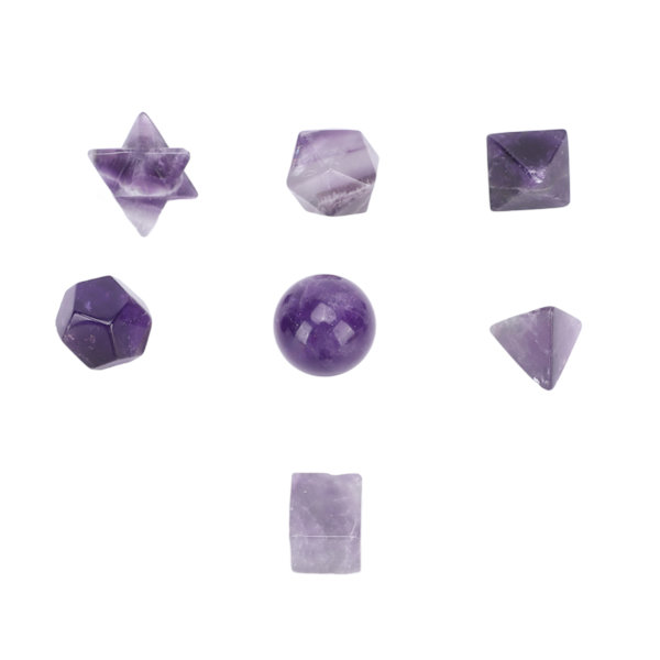 7 st chakra helande kristaller geometriska mönster form halvädelsten dekorativa positiva energikristaller prydnad lila