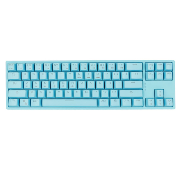 Mekaninen näppäimistö 71 näppäintä sininen kytkin RGB-taustavalo Sivuvalonauha Tyyppi C Pelaamiseen tarkoitettu näppäimistö GamingBlue