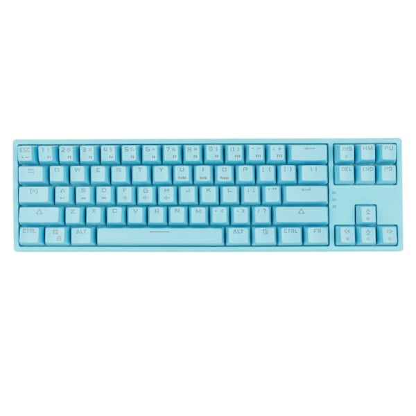 Mekanisk tangentbord 71 tangenter Blå brytare RGB-bakgrundsbelysning Sidoljusremsa Typ C Gaming tangentbord för GamingBlue