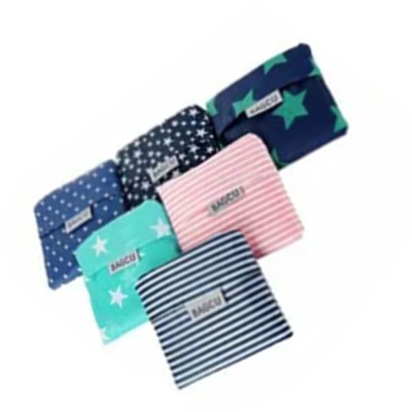 10 stk. handlepose sammenleggbar polyester stor kapasitet gjenbrukbar handlepose for husholdning