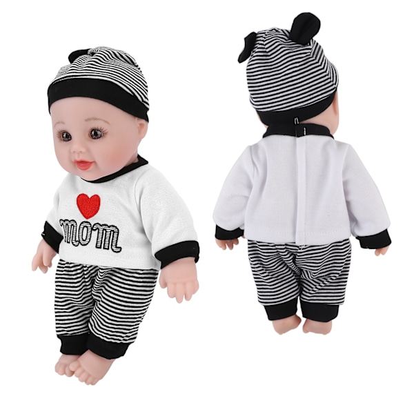 30 cm / 11,8 tum livliga babydockor vinyl mjuka rörliga leder kläder hattar babydocka leksaker