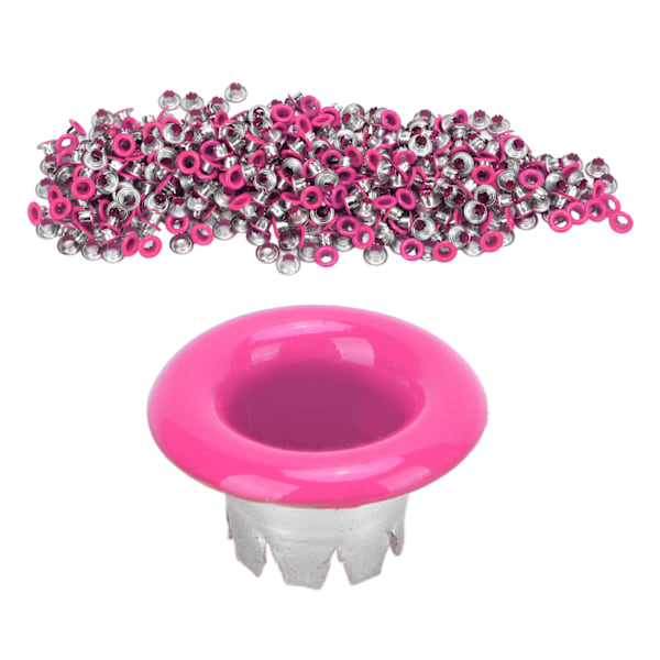 500 stk trykknapper i jernmateriale, flate, glatte, lyse overflater, lette, fargerike syknapper YK4/5C28 (rosa rød)