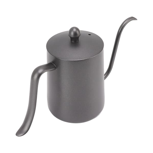 Tudkaffekande Professionel 600 ml Kapacitet Rustfrit Stål Gooseneck Kaffekedel til Hjemmerejse Sort