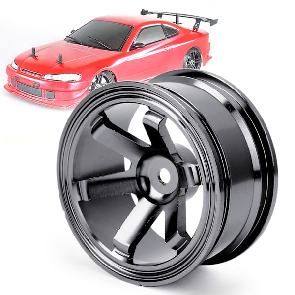 4 st Aluminium Alloy Hjulnav för Universal 1/10 Flat Running Drift RC BilSvart