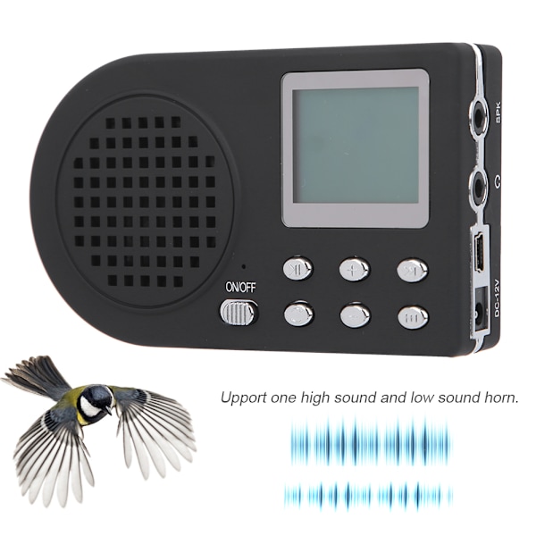 Elektrisk MP3 Hunting Bird Caller Ljudspelare med LCD-taktikskärm Bärbar digital utrustningEU 110~240V