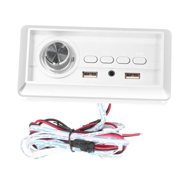 Effektforstærkerafspiller 5V 5W+5W Bluetooth 5.0 MP3-lydpanelafspiller med AUX-indgang