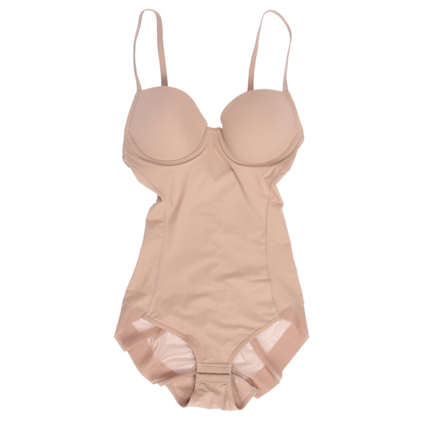 Kvinder Shapewear med BH Talje Trainer Korset Slankende Body Shaping Bodysuit (Kaffe)XL