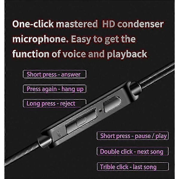 Brusreducerande Hörlurar Bluetooth Hörlurar Med Mikrofon Djup Bas Trådbundna Hörlurar Over Ear, Bekväma