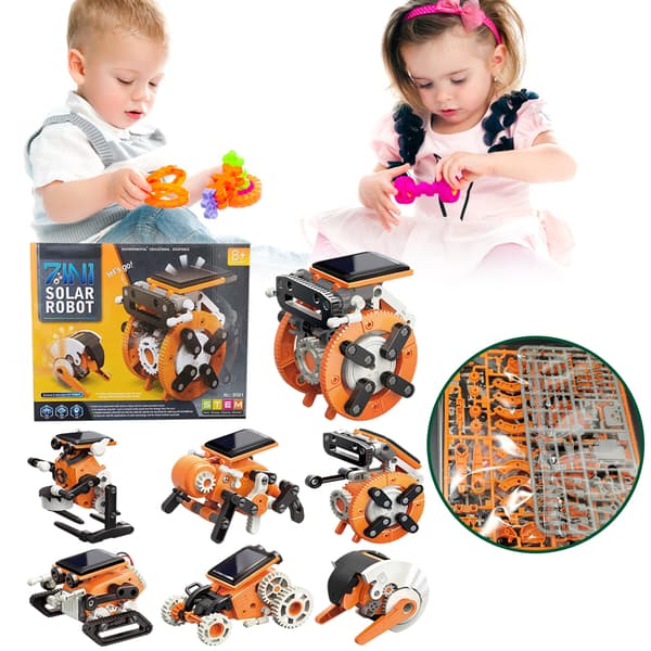 7-i-1 Solarrobotleker for barn Solrobot Vitenskapelig eksperimentsett DIY Monteringsrobotsett