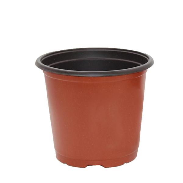 Fortykket plastplanteplantepotte 2-farvet frøplantepotte Blomsterplantebeholder til havebalkonKaliber 150 mm / 5.9in