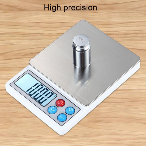 2KG/0,1g Portabel Mini Digital Våg Elektronisk Balans Hög precision för mätning