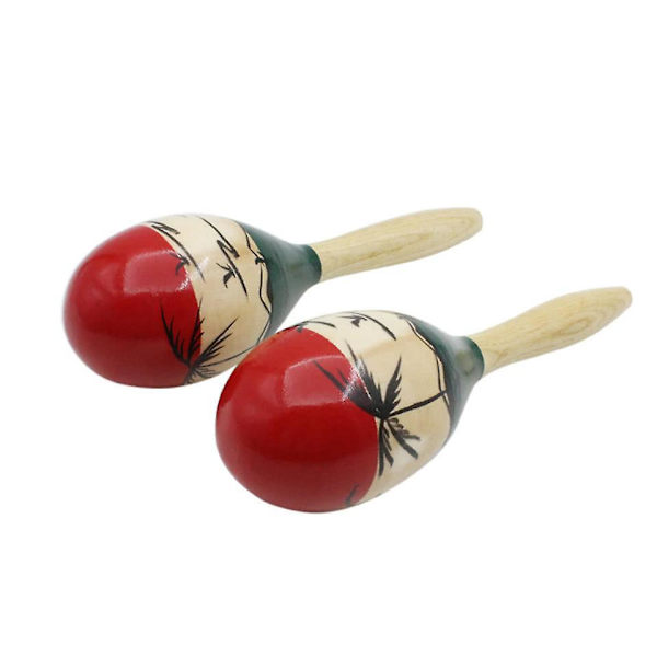 Färgglada Stora Trämaracos Hand Percussion Shakers för Salsa Rythm Partyspel
