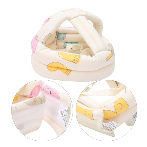 Baby Cloth Protective Cap Comfortable AntiCollision Toddler Learn to Walk Head Protection(Dark Salmon Color )