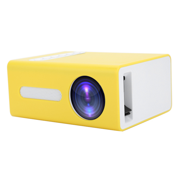 Husholdningsprojektor AV bærbar LED Mini CrossBorder med fjernbetjening 110240V (Jaune Prise EU)