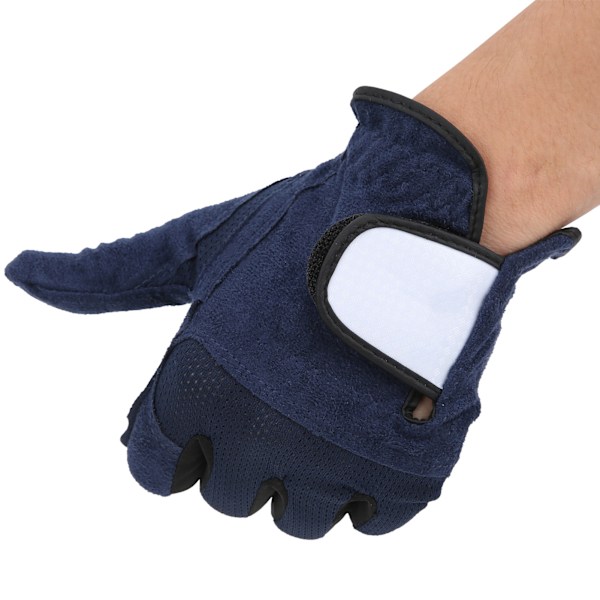 Herre Golf Handsker Venstre Hånd Mikrofiber Svedabsorberende Bløde Åndbare Golf Handsker Royal Blå24#