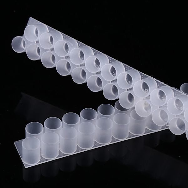 6 st Plast Queen Bee Double Cell Bar Strip Set Base för biodling med 63 Queen Cell Cups