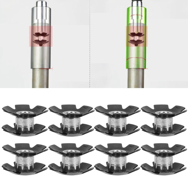 8 stk fjerningsmutter for sykkelgaffel, 28,6 mm / 1,1 tommer