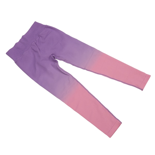 Sömlösa lyftande yogabyxor lila rosa gradient snabbtorkande högmidjade leggings för kvinnor dam flicka