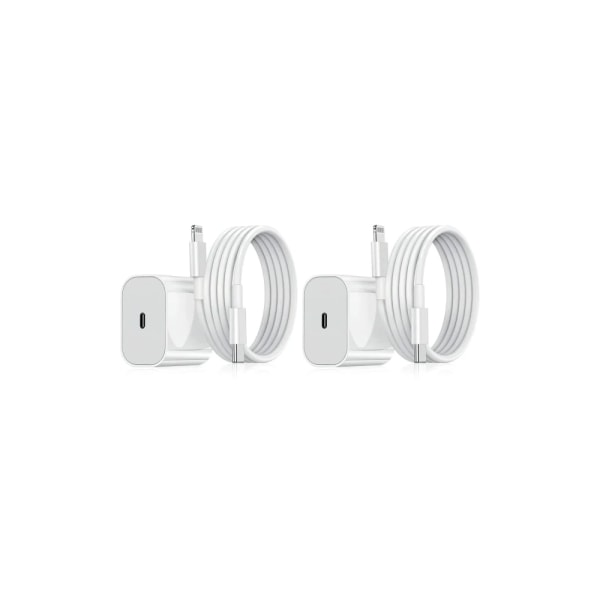 iPhone Oplader - Hurtig oplader - Adapter + Kabel 20W USB-C Hvid